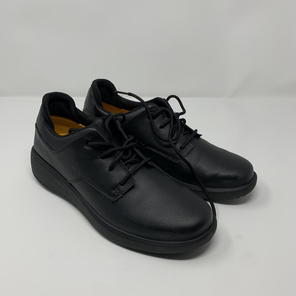 Caterpillar Shoes Womens Size 9.5 Black Leather Work Casual Lace Up P51047